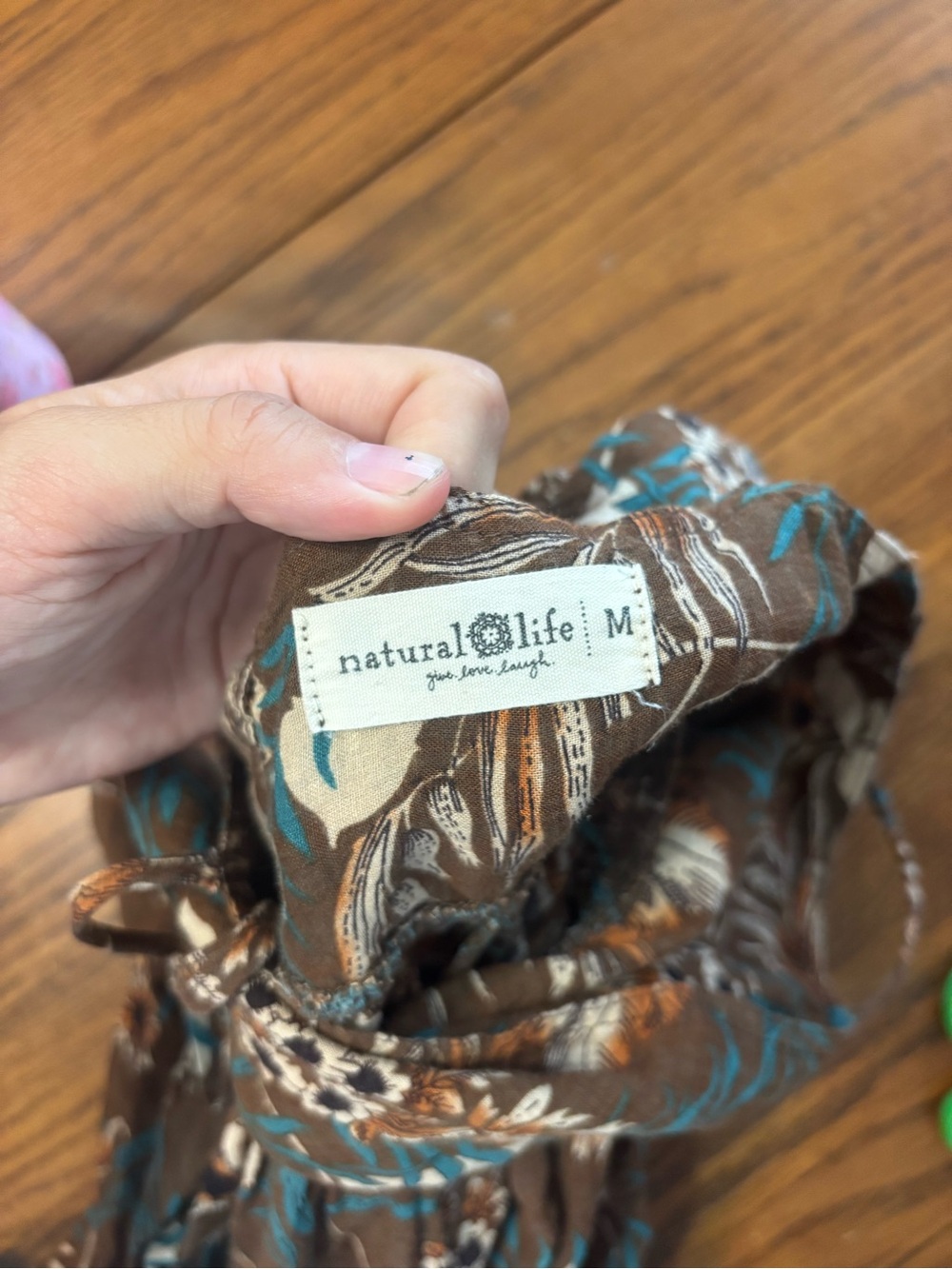 Natural Life Nina maxi dress brown floral boho size M - Picture 6 of 7